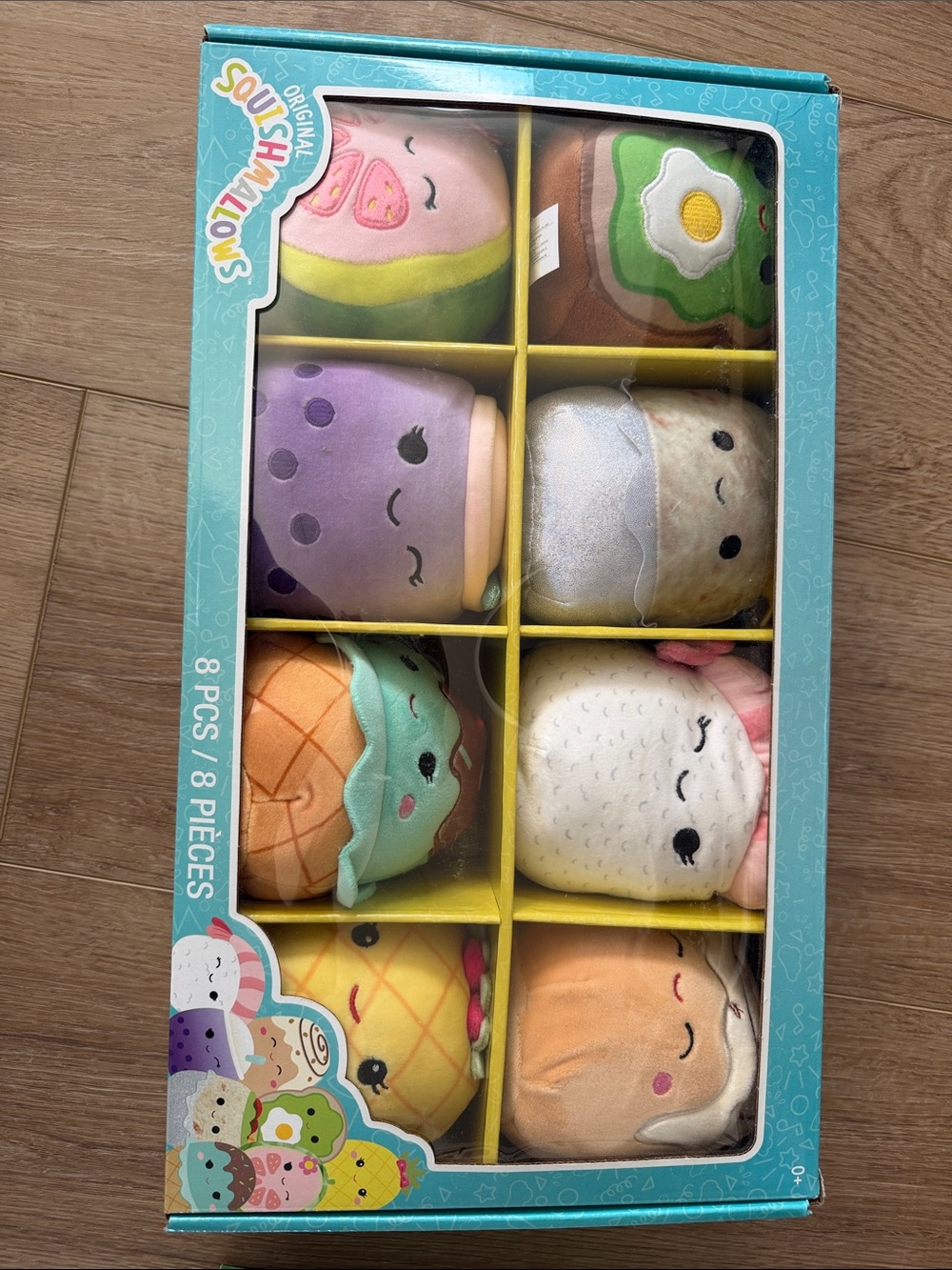 Original Squishmallows 8-Piece Kids Plush Food Toy Set - Multicolor